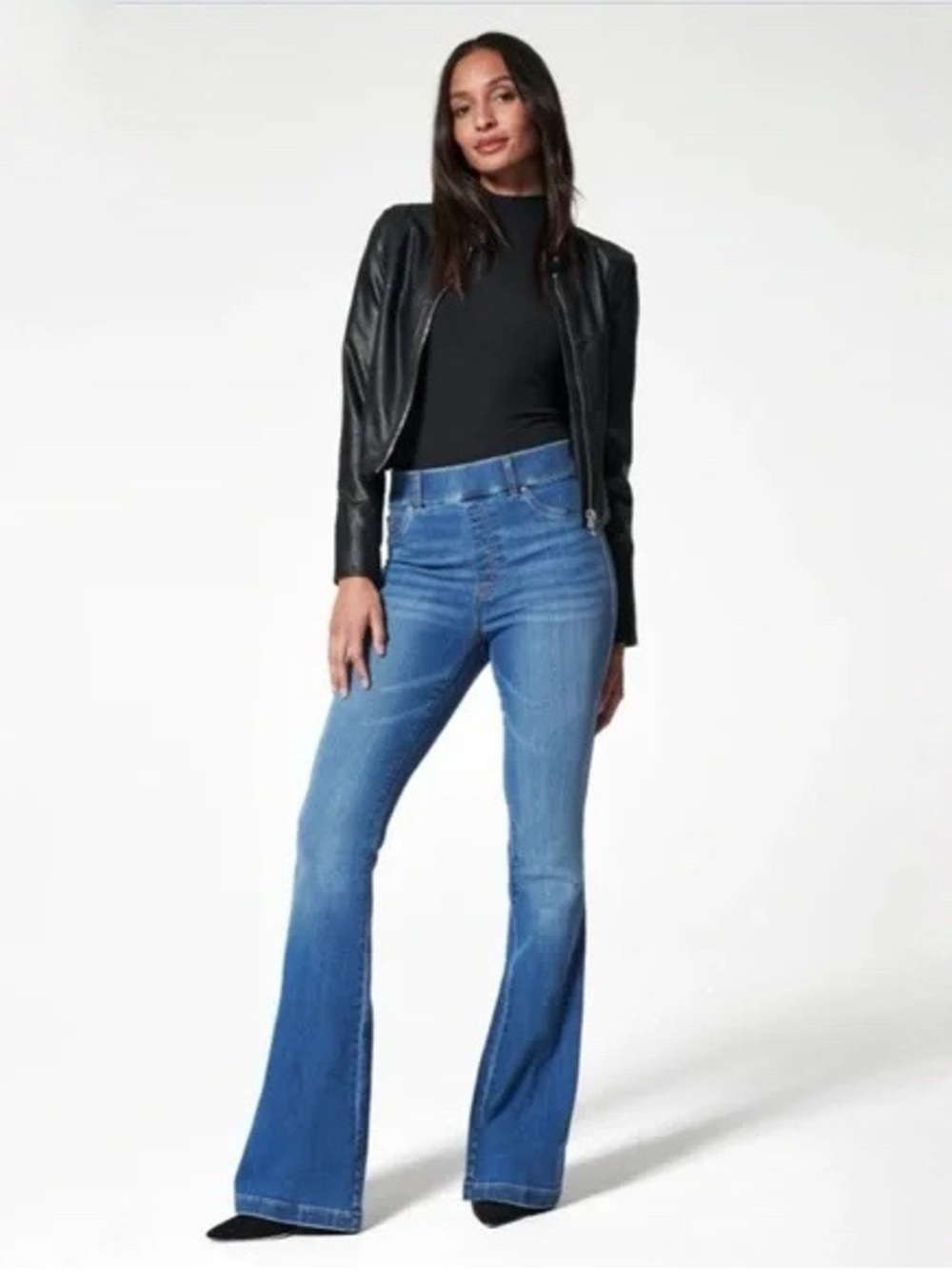 Spanx SPANXshape™ EveryWear Flare Jeans-Vintage Indigo Pull On Jeans Size Medium